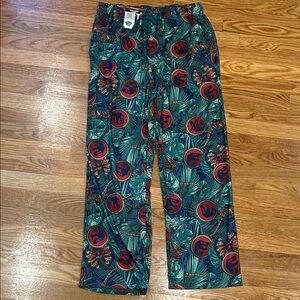 New Jurassic park Tropical Print Pajama Pants men’s medium new w tags